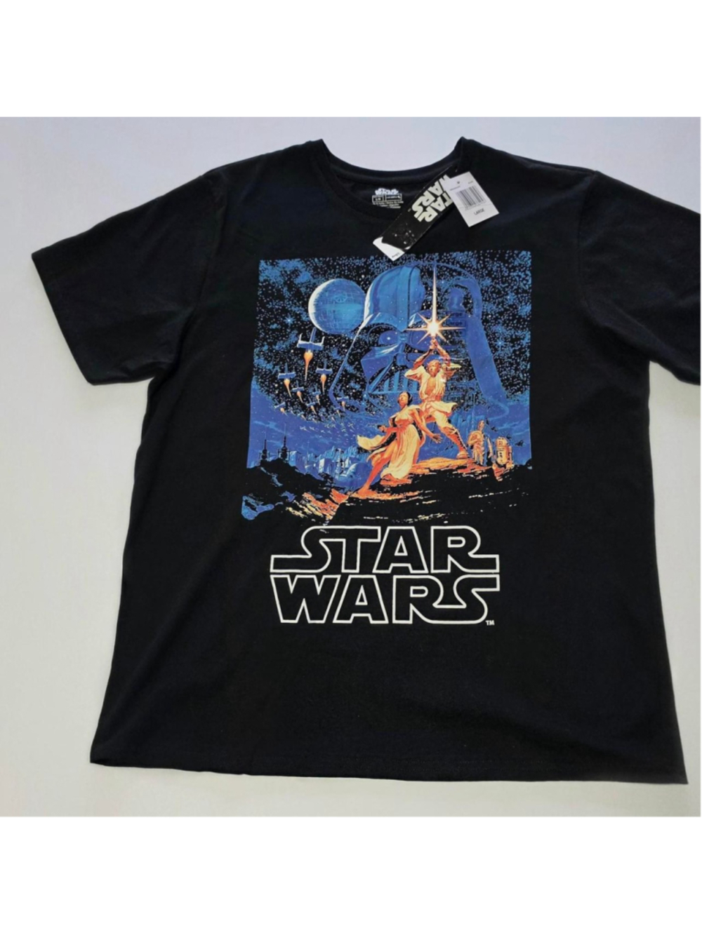 MWT Star Wars Episode 4: A New Hope black cotton & polyester t-shirt with graphi
